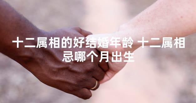 十二属相的好结婚年龄 十二属相忌哪个月出生